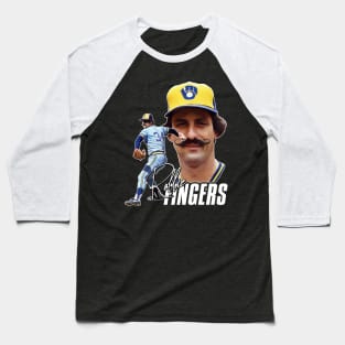 Retro Rollie Fingers Handlebar Crew Tribute Baseball T-Shirt